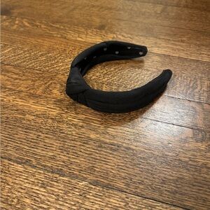 Lele Sadoughi Black Knotted woven Headband